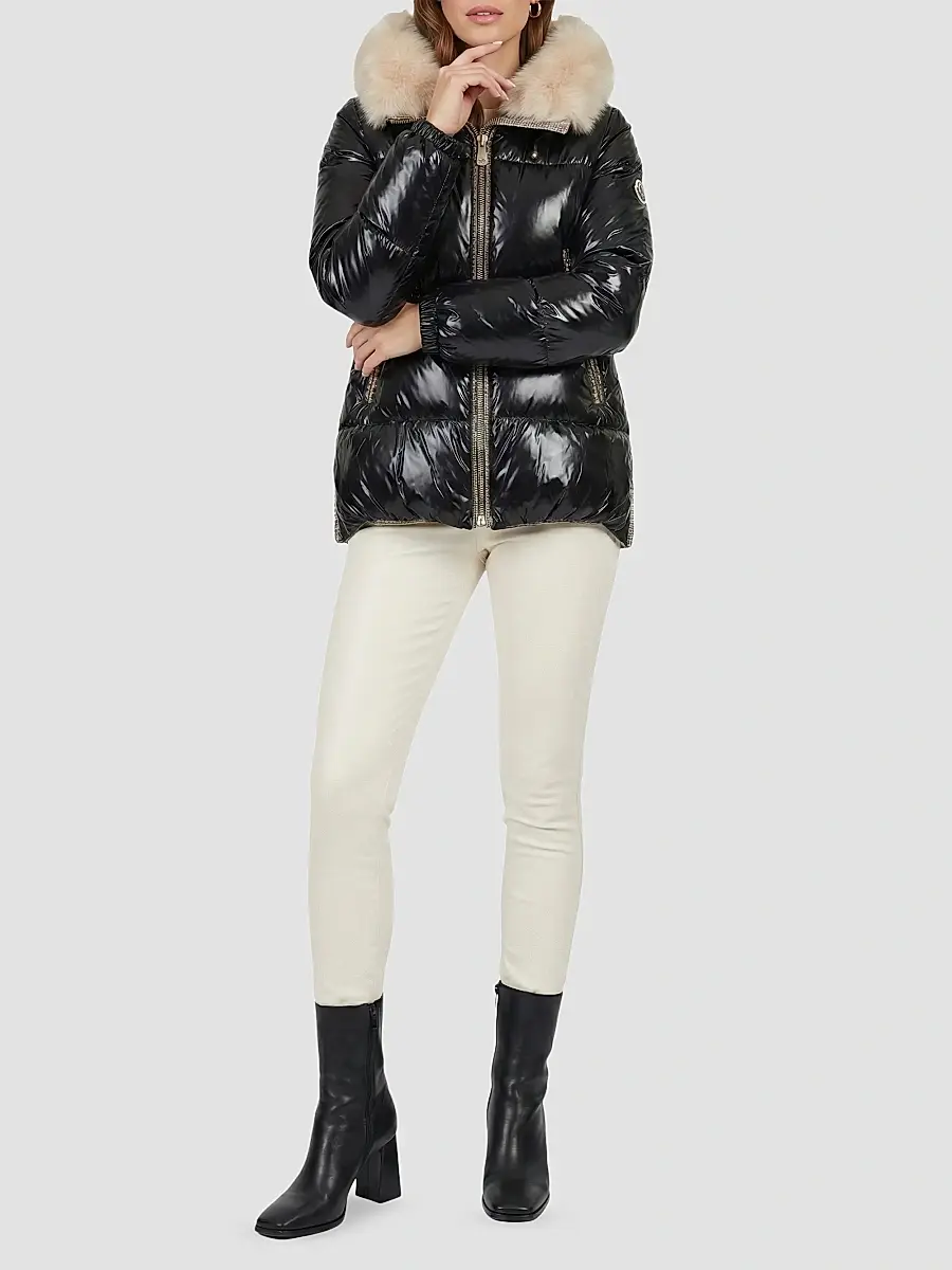 Gorski Women's Apres-Ski Parka with Detachable Merinillo Lamb Hood Trim | Thumbnail 2 Gorski Women's Apres-Ski Parka with Detachable Merinillo Lamb Hood Trim | Thumbnail 2