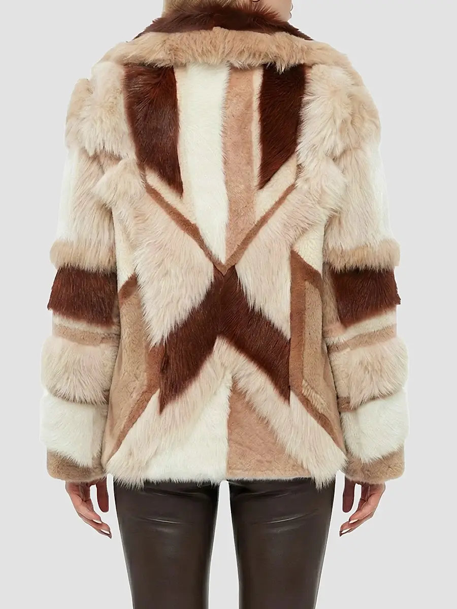 Gorski Women's Merino and Toscana Shearling Lamb Intarsia Coat | Thumbnail 5 Gorski Women's Merino and Toscana Shearling Lamb Intarsia Coat | Thumbnail 5
