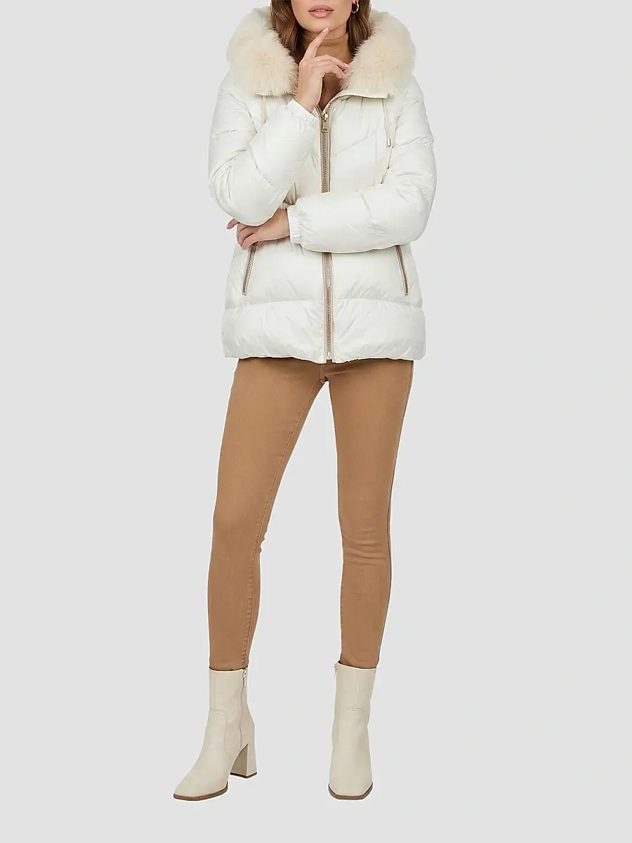 Gorski Women's Apres-Ski Parka with Detachable Merinillo Shearling Lamb Hood Trim | Thumbnail 2 Gorski Women's Apres-Ski Parka with Detachable Merinillo Shearling Lamb Hood Trim | Thumbnail 2