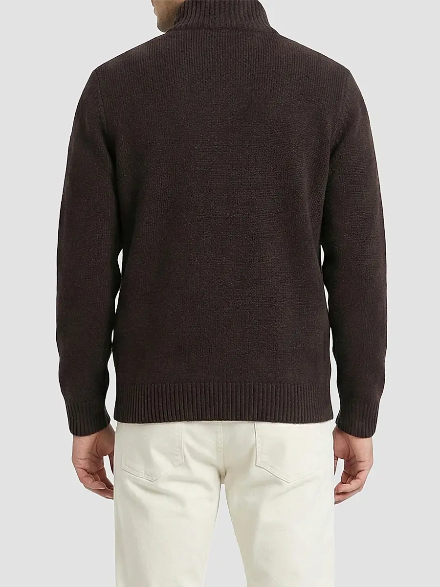 Gorski Men's Knit Jacket with Detachable Select Shearling Lamb Collar | Thumbnail 5