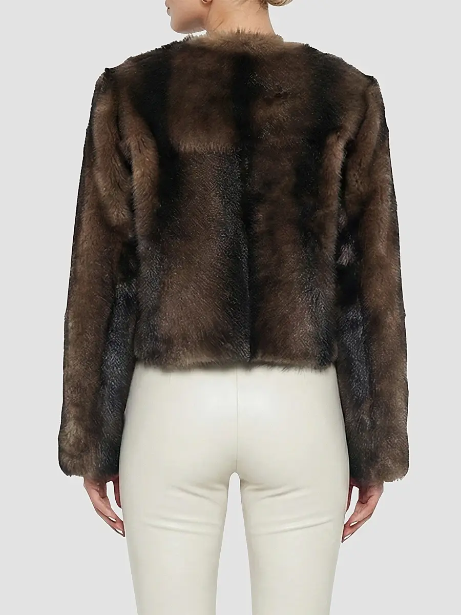 Gorski Women's Toscana Shearling Lamb Collarless Coat | Thumbnail 5 Gorski Women's Toscana Shearling Lamb Collarless Coat | Thumbnail 5
