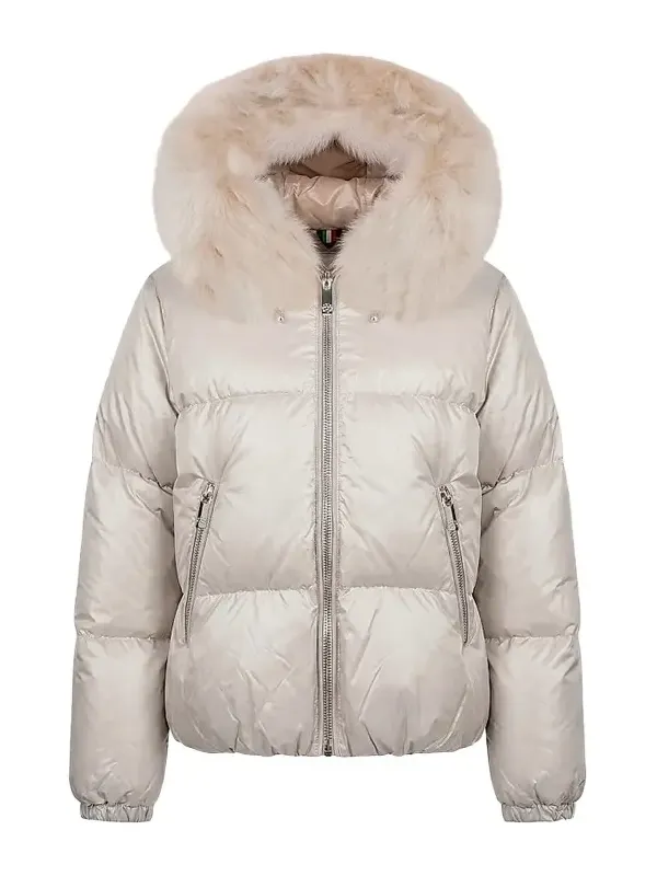 Gorski Women's Apres-Ski Parka with Detachable Merinillo Lamb Hood Trim