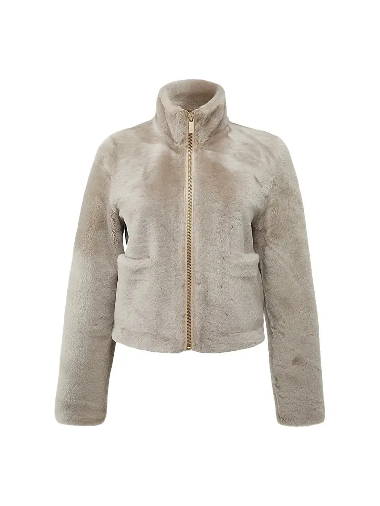 Gorski Women's Merino Shearling Lamb Coat - Sand - Size XL | Image 1 Gorski Women's Merino Shearling Lamb Coat - Sand - Size XL | Image 1