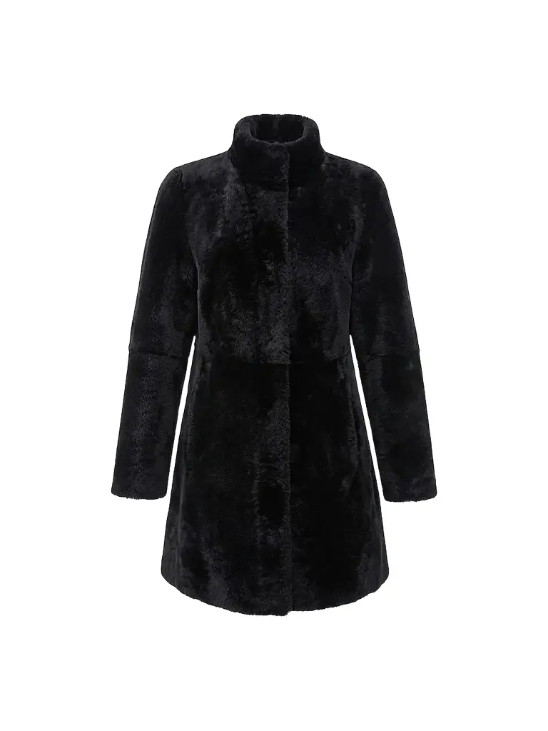 Gorski Women's Merino Lamb Stroller Coat - Black - Size XL | Image 1 Gorski Women's Merino Lamb Stroller Coat - Black - Size XL | Image 1