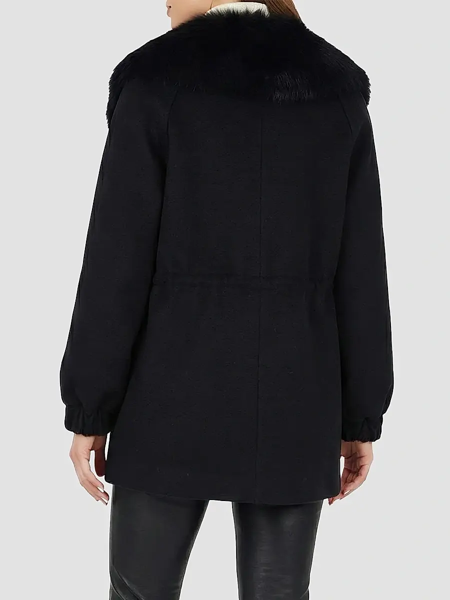 Gorski Women's Zip Coat with Detachable Lamb Collar | Thumbnail 5 Gorski Women's Zip Coat with Detachable Lamb Collar | Thumbnail 5