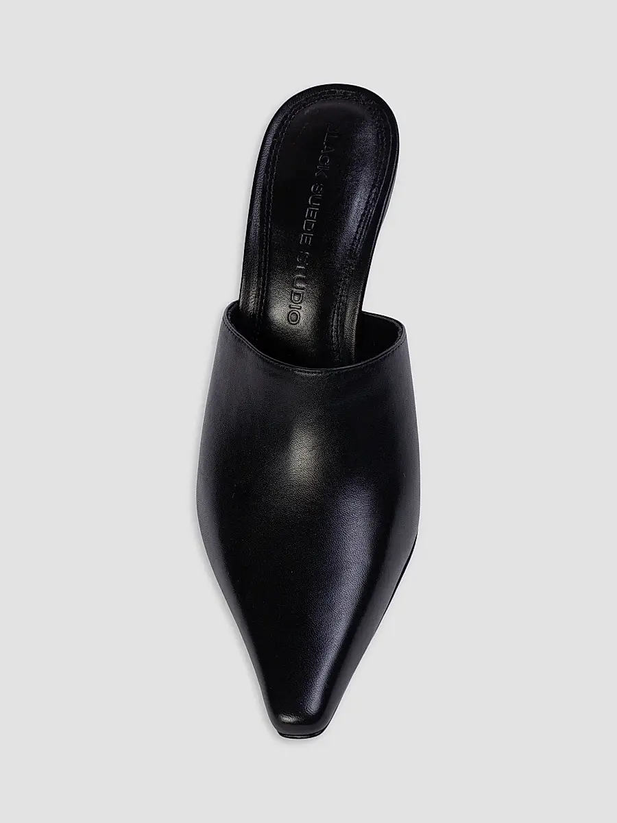 Black Suede Studio Women's Mesa 80MM Mules | Thumbnail 4 Black Suede Studio Women's Mesa 80MM Mules | Thumbnail 4