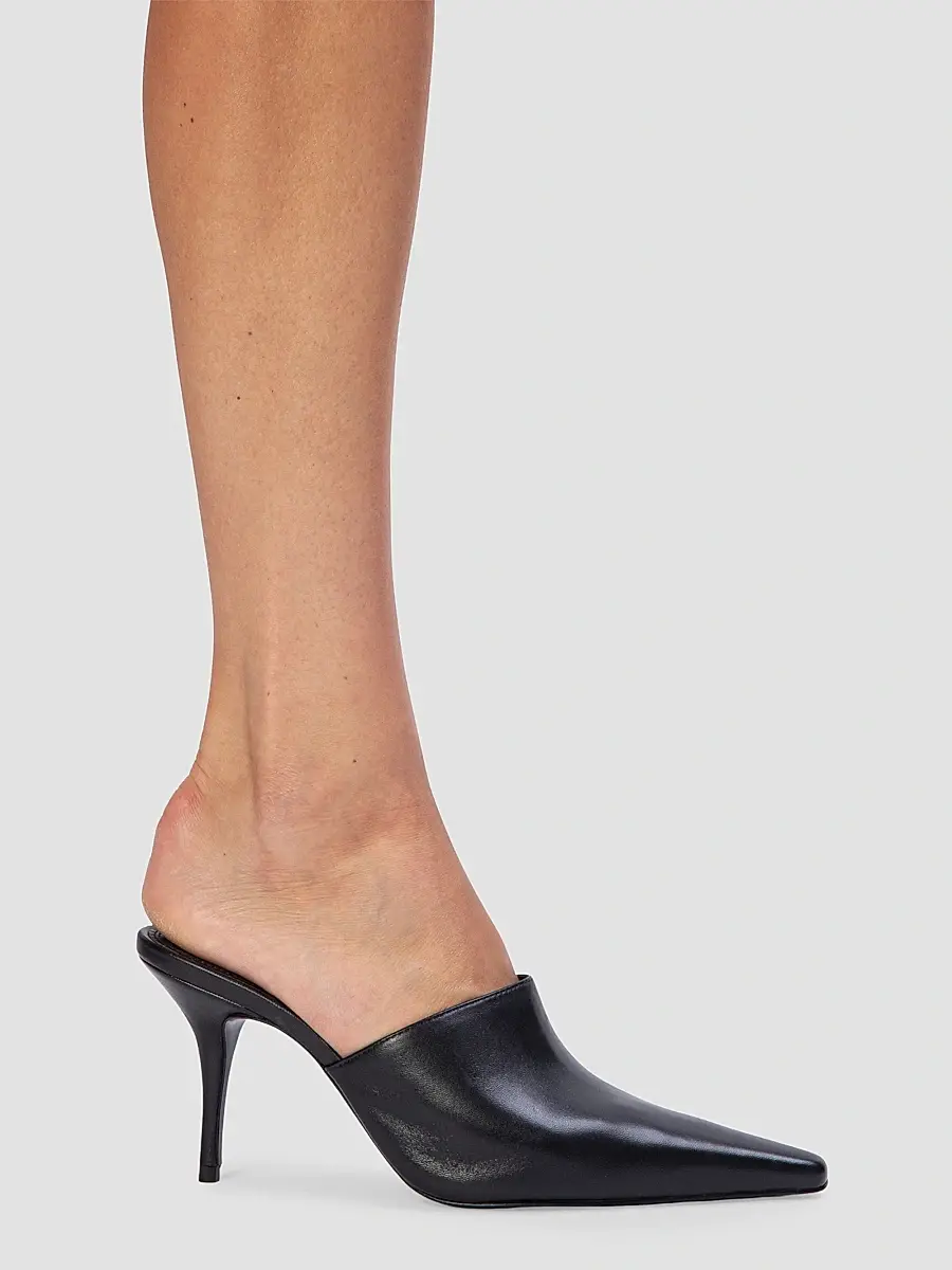 Black Suede Studio Women's Mesa 80MM Mules | Thumbnail 5 Black Suede Studio Women's Mesa 80MM Mules | Thumbnail 5