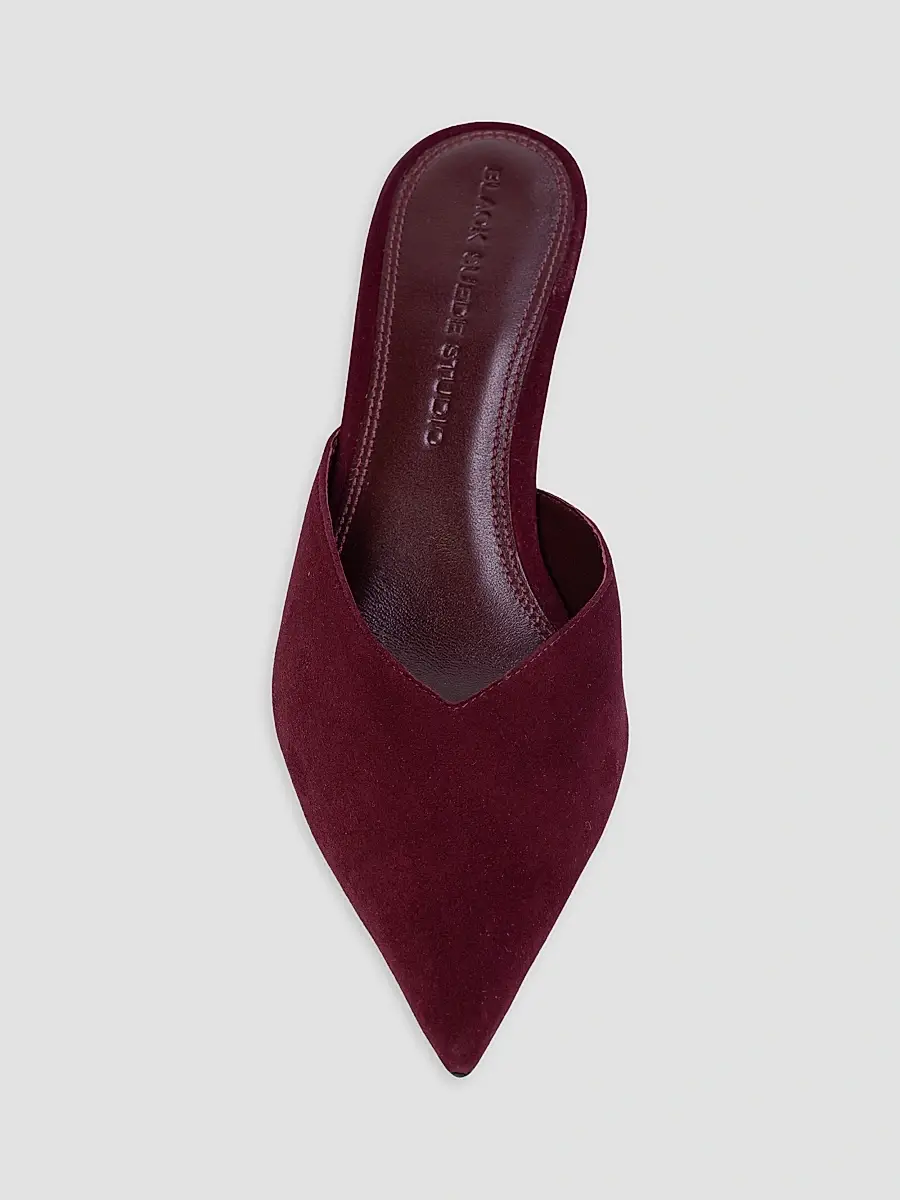 Black Suede Studio Women's Analisa 50MM Mules | Thumbnail 3 Black Suede Studio Women's Analisa 50MM Mules | Thumbnail 3