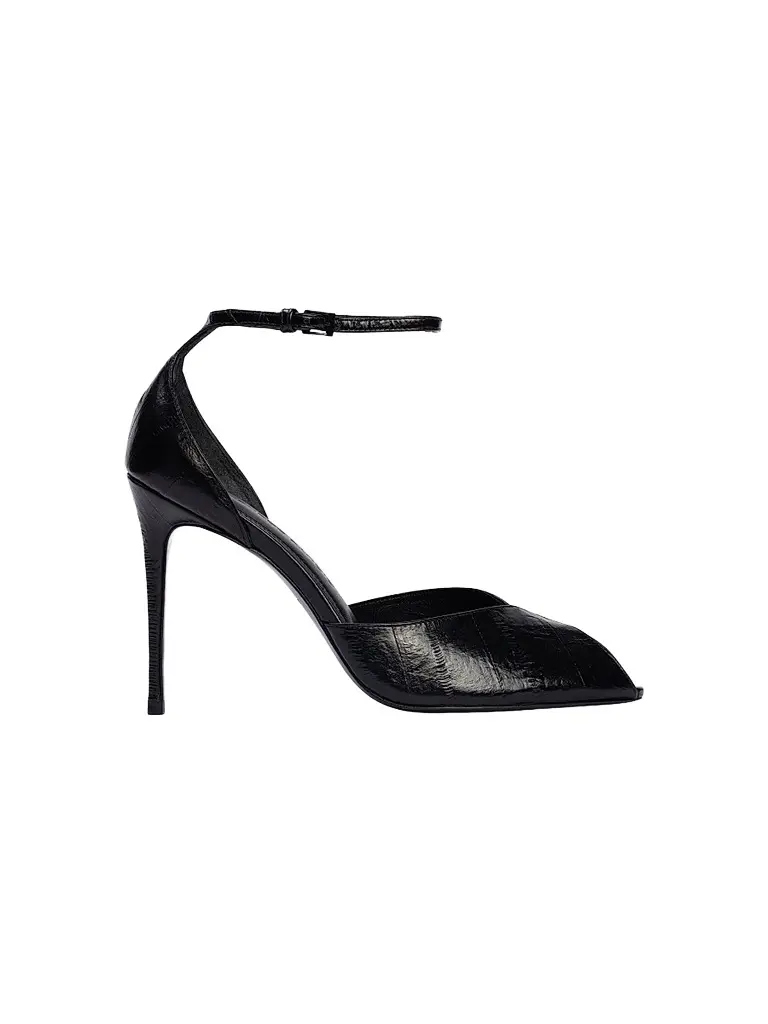 Black Suede Studio Women's Cala 100MM Sandals - Black Mix - Size 12 | Image 1 Black Suede Studio Women's Cala 100MM Sandals - Black Mix - Size 12 | Image 1