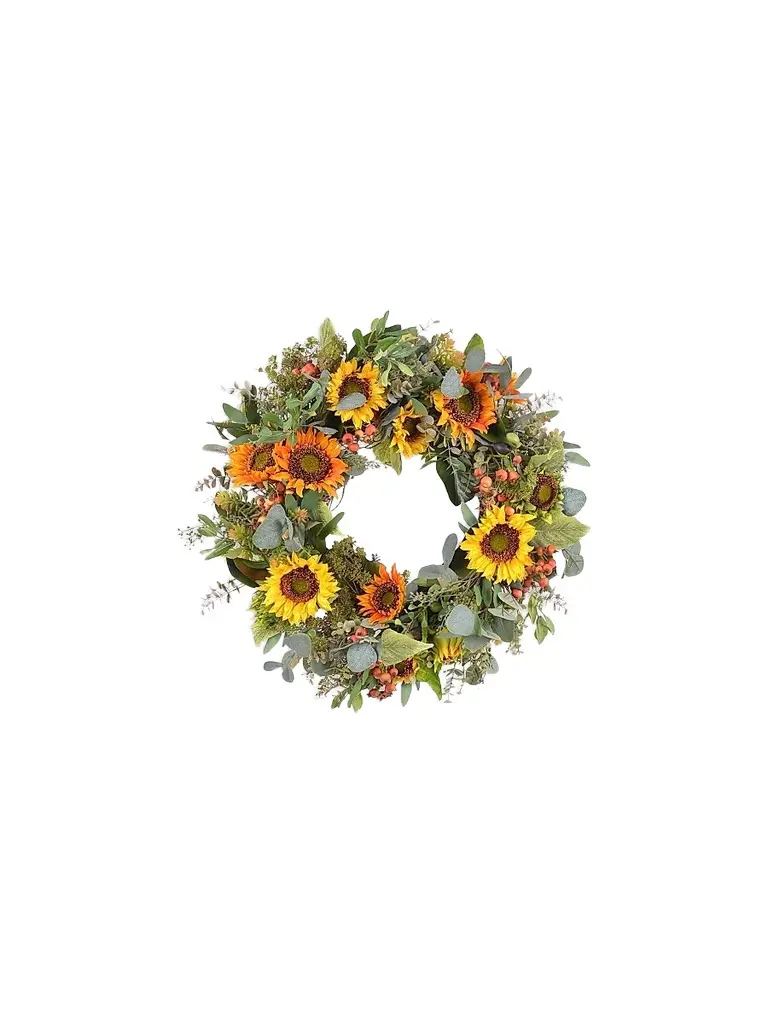 Winward Home Fall Sunflower Wreath | Image 1 Winward Home Fall Sunflower Wreath | Image 1