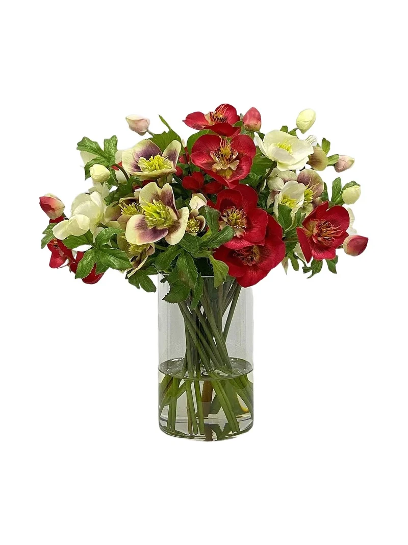 Winward Home Holiday Newness Faux-Hellebores Arrangement