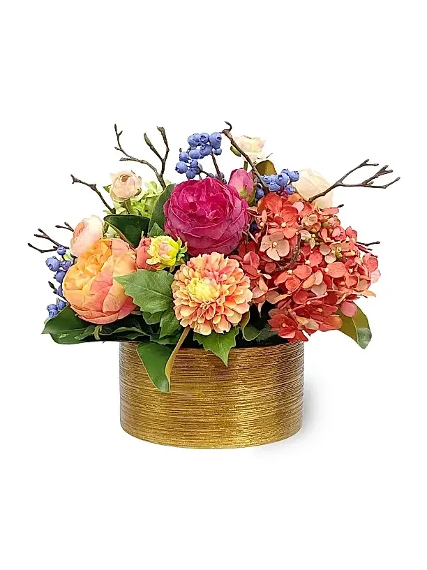 Winward Home Mixed Artificial Flowers In Ceramic Planter