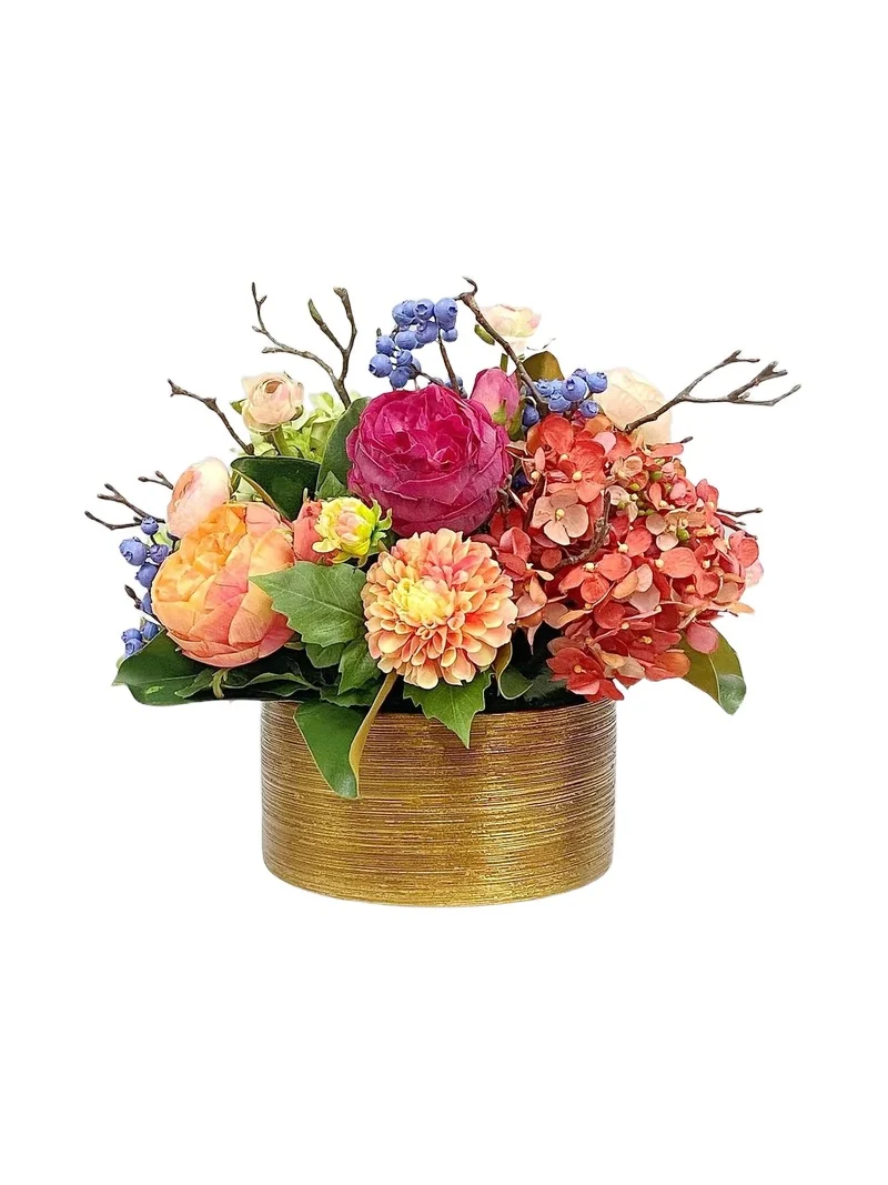 Winward Home Mixed Artificial Flowers In Ceramic Planter