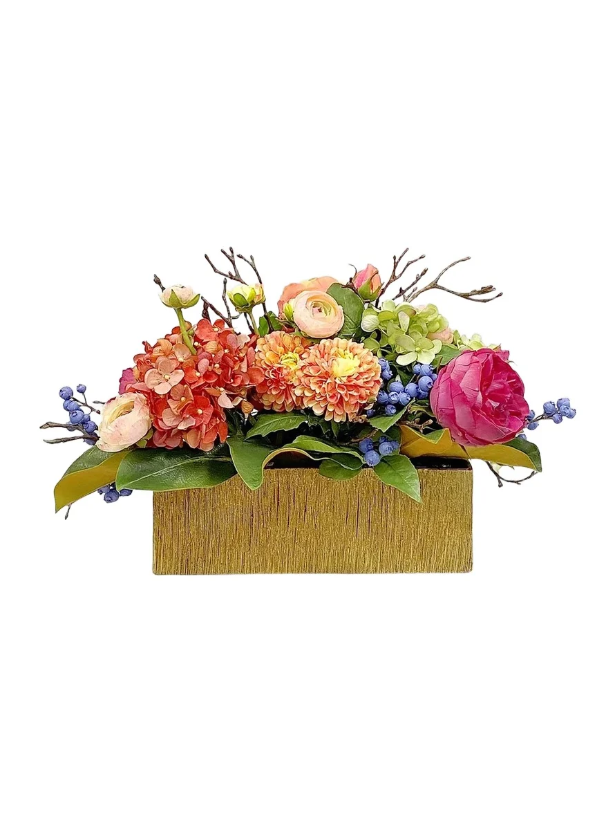Winward Home Mixed Artificial Flowers In Ceramic Vessel