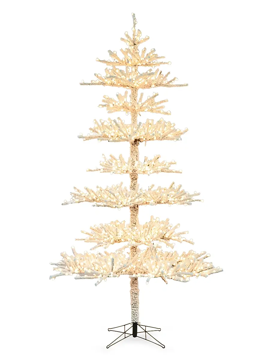 Winward Home Holiday Newness 9' Flocked Twig Faux Pine Tree | Image 1 Winward Home Holiday Newness 9' Flocked Twig Faux Pine Tree | Image 1