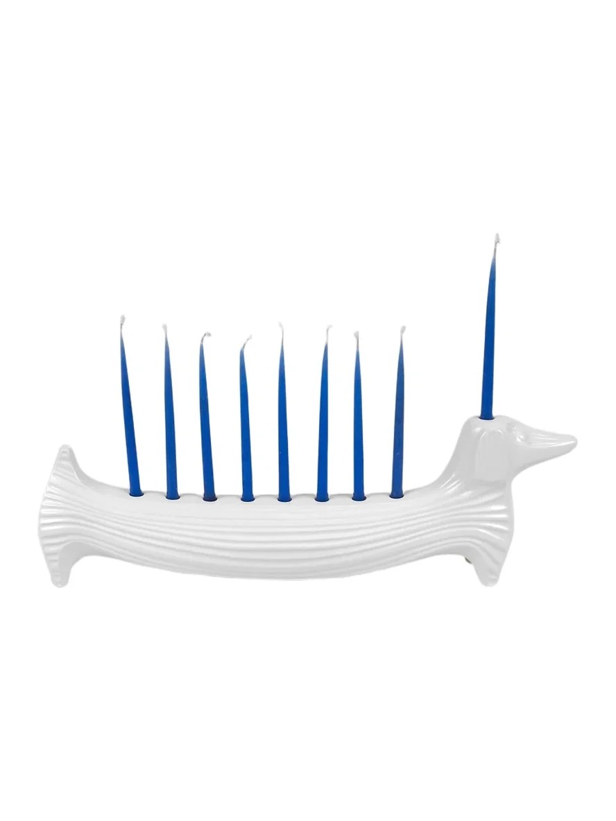 Jonathan Adler Dachshund Stoneware Menorah