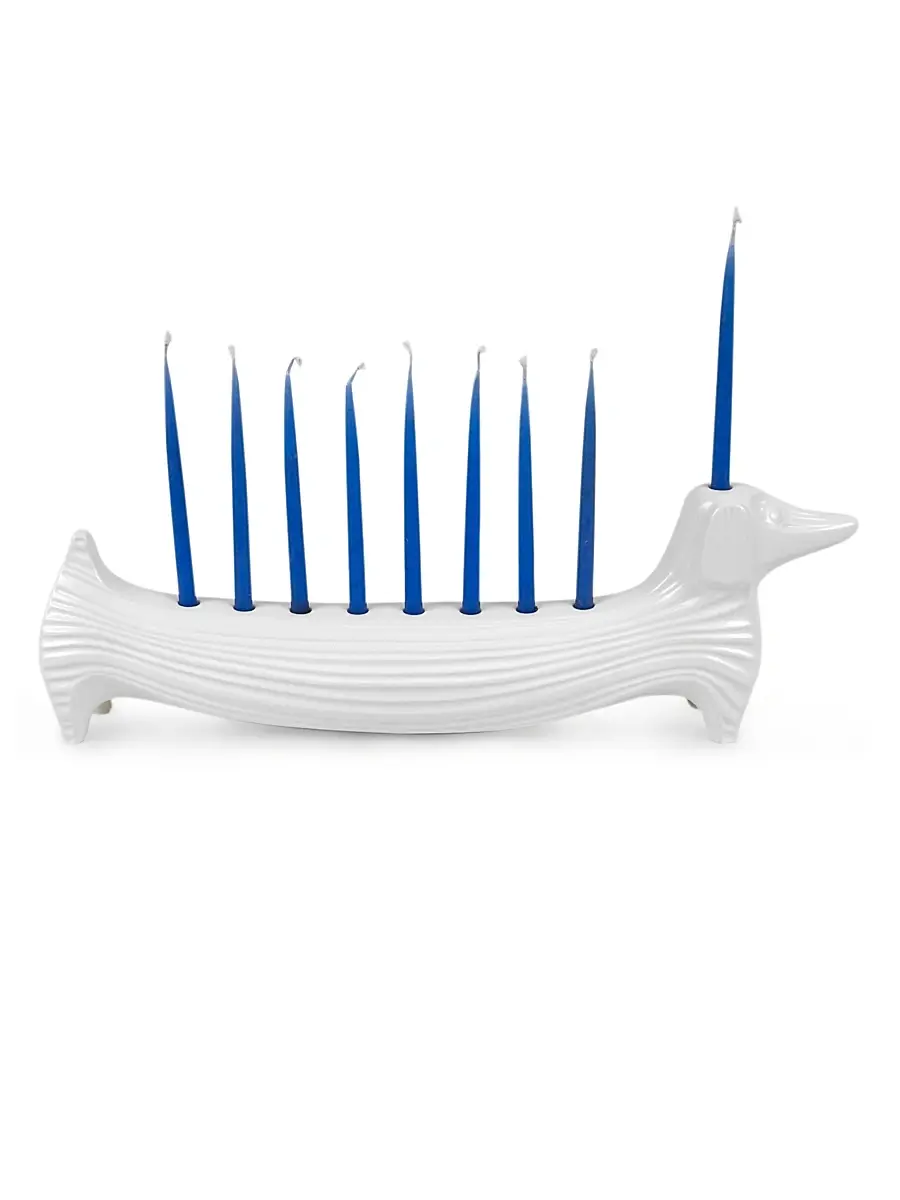 Jonathan Adler Dachshund Stoneware Menorah