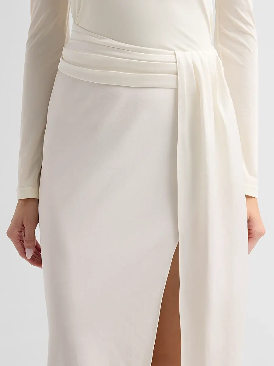 Lapointe Women's Lightweight Satin Asymmetric Maxi Skirt | Thumbnail 5 Lapointe Women's Lightweight Satin Asymmetric Maxi Skirt | Thumbnail 5