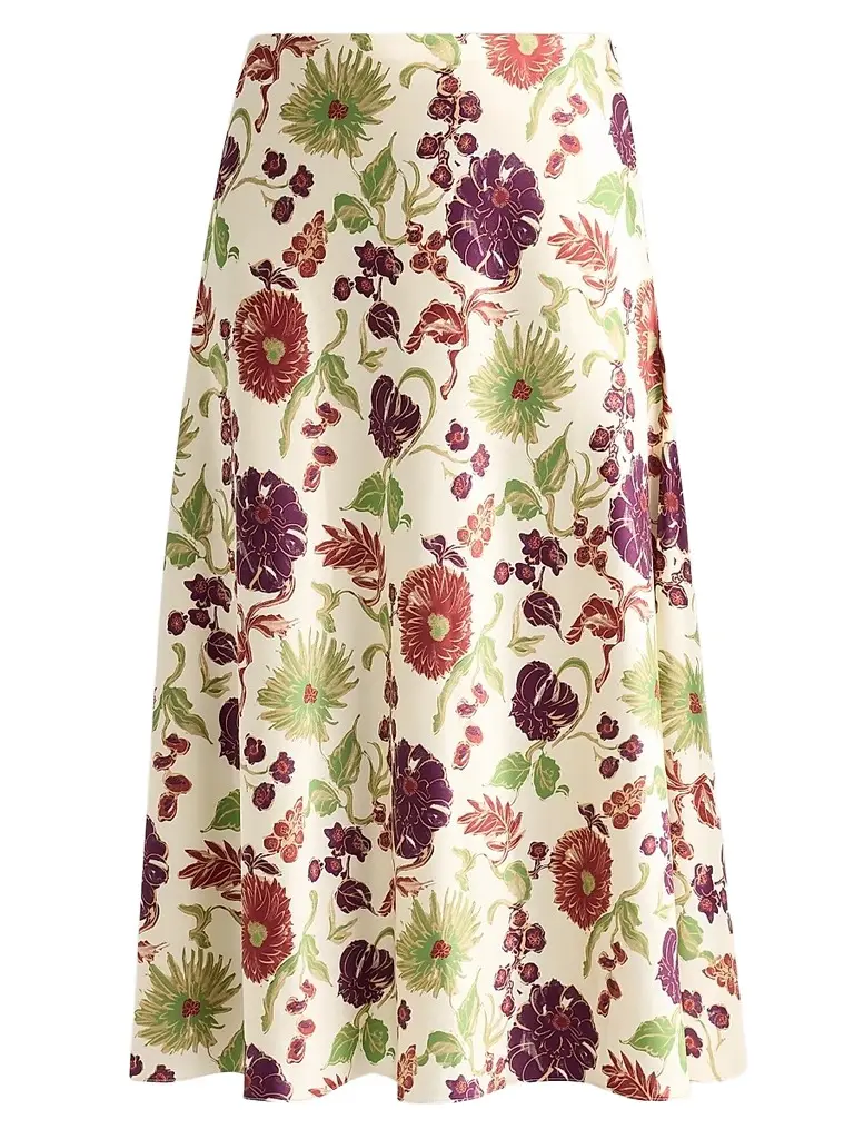 Women's Beth Floral A-Line Midi Skirt