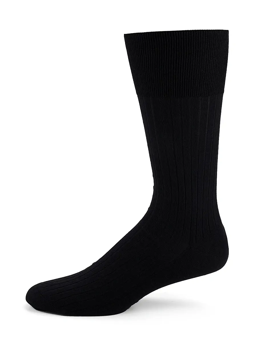 FALKE Men's Luxury No. 13 Sea Island Cotton Socks - Indigo - Size 6.5 | Image 1 FALKE Men's Luxury No. 13 Sea Island Cotton Socks - Indigo - Size 6.5 | Image 1