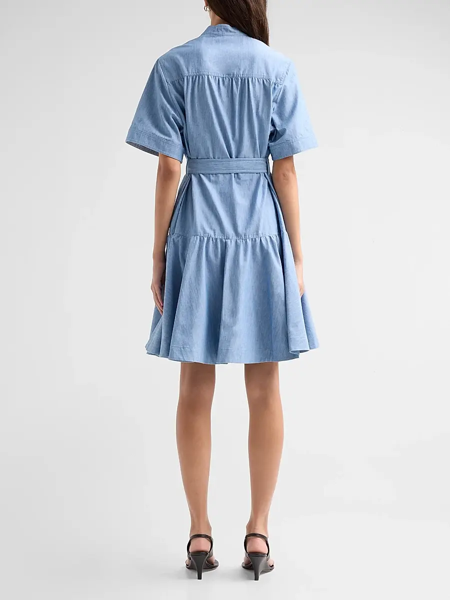 Burberry Women's Jean Denim Belted Dress | Thumbnail 3