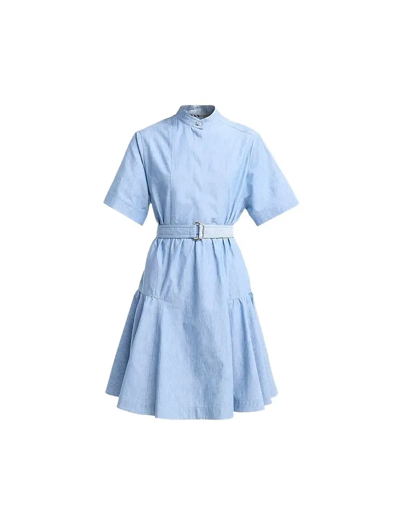 Burberry Women's Jean Denim Belted Dress - Stoke Blue Melange | Image 1 Burberry Women's Jean Denim Belted Dress - Stoke Blue Melange | Image 1
