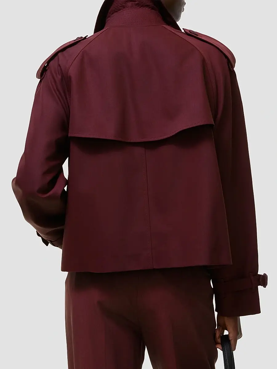 Burberry Women's Mayfair Wool Cropped Trench Jacket | Thumbnail 3