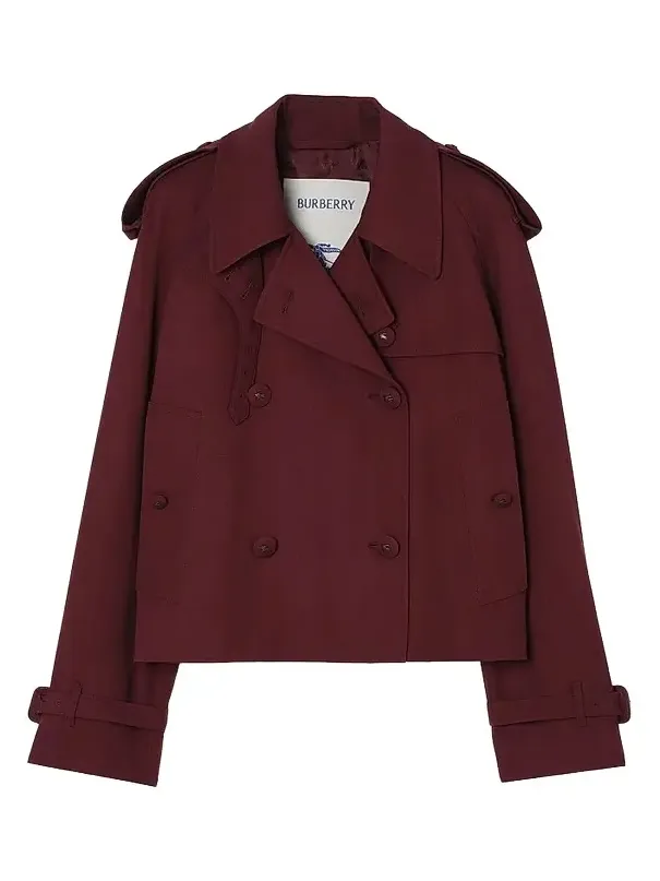 Women's Mayfair Wool Cropped Trench Jacket Women's Mayfair Wool Cropped Trench Jacket