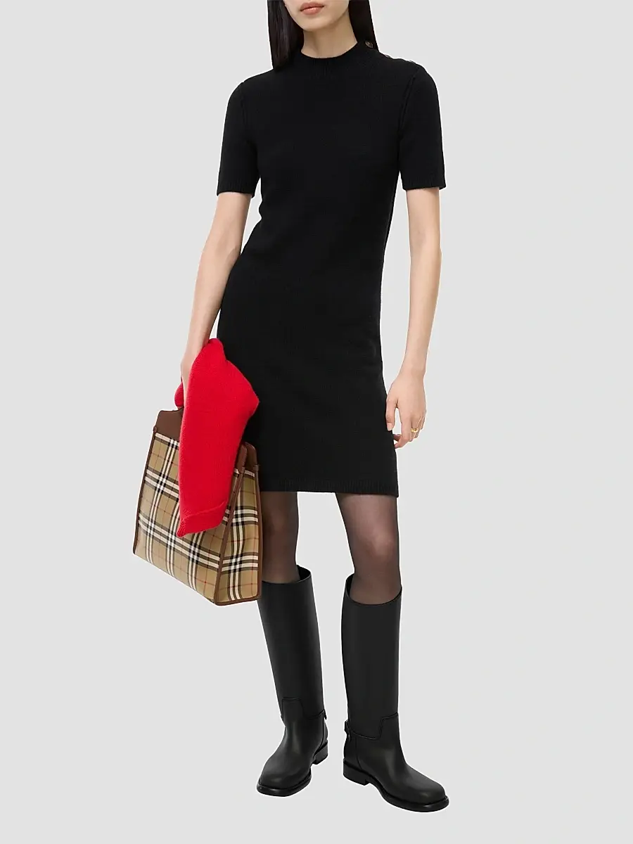 Burberry Women's Cassidy Cashmere Mini Dress | Thumbnail 2 Burberry Women's Cassidy Cashmere Mini Dress | Thumbnail 2