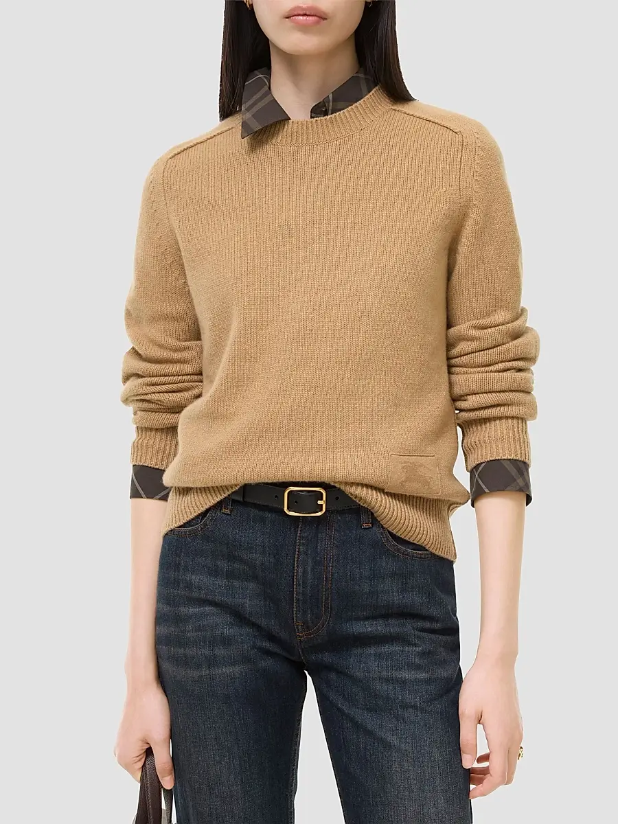 Burberry Women's Constance Cashmere Crewneck Sweater | Thumbnail 2 Burberry Women's Constance Cashmere Crewneck Sweater | Thumbnail 2