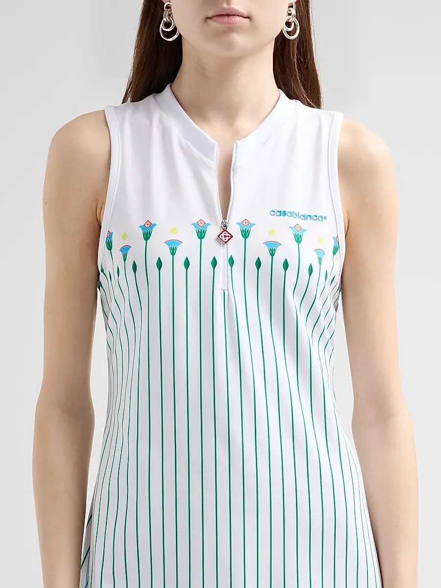Casablanca Women's Floral Stripe Tennis Mini Dress | Thumbnail 5
