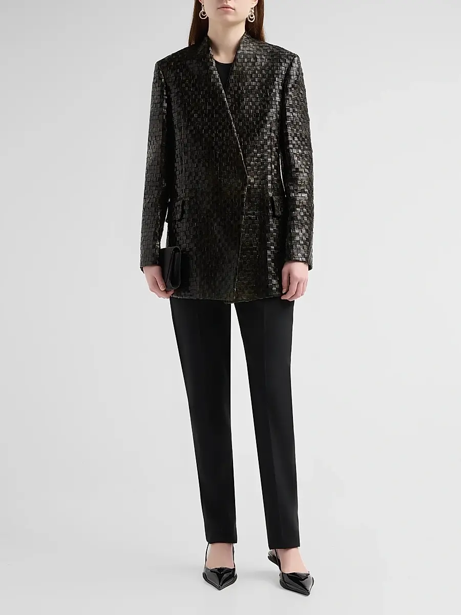 Akris Women's Kepler Metal Braid Blazer | Thumbnail 2
