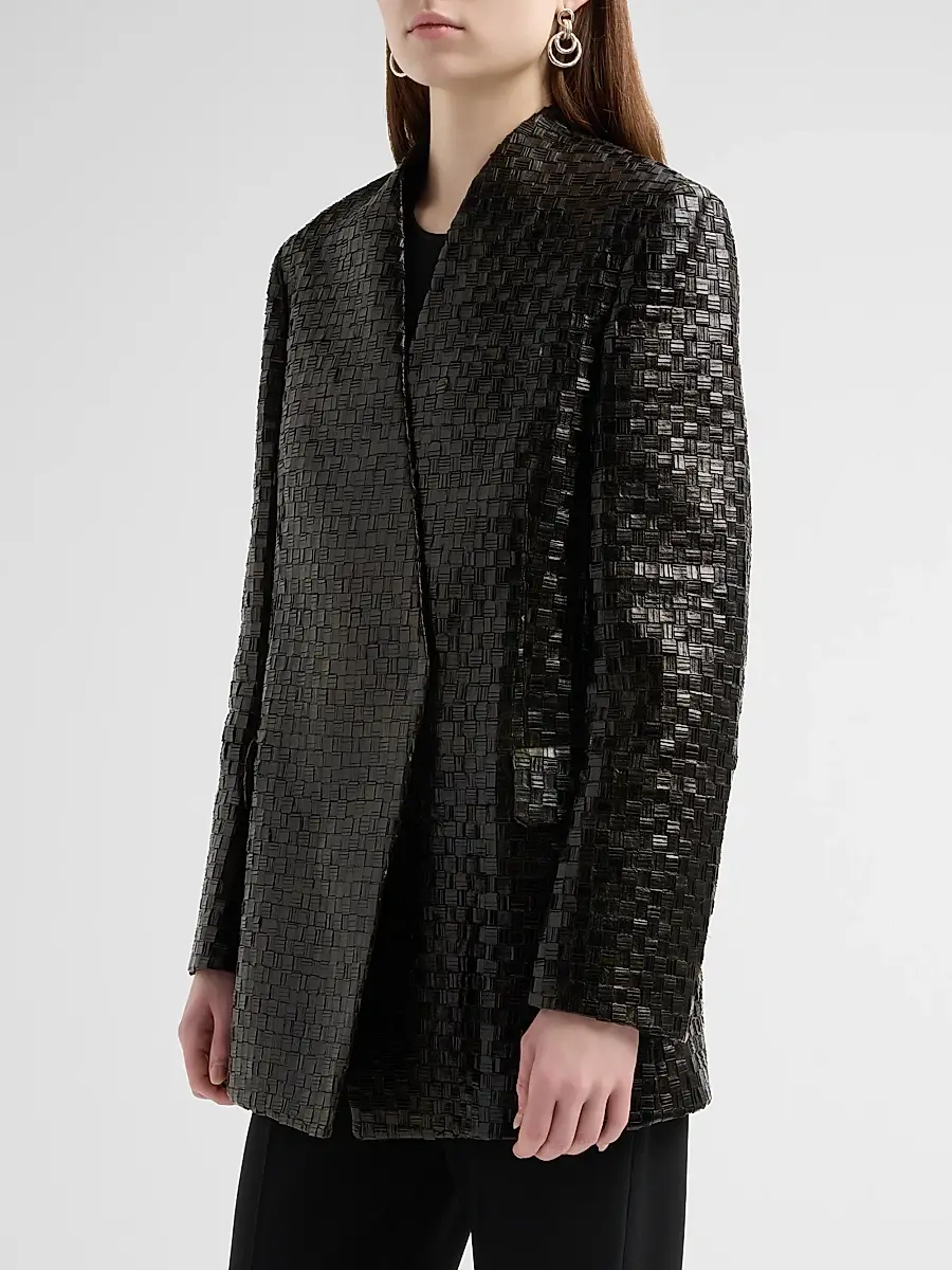 Akris Women's Kepler Metal Braid Blazer | Thumbnail 4
