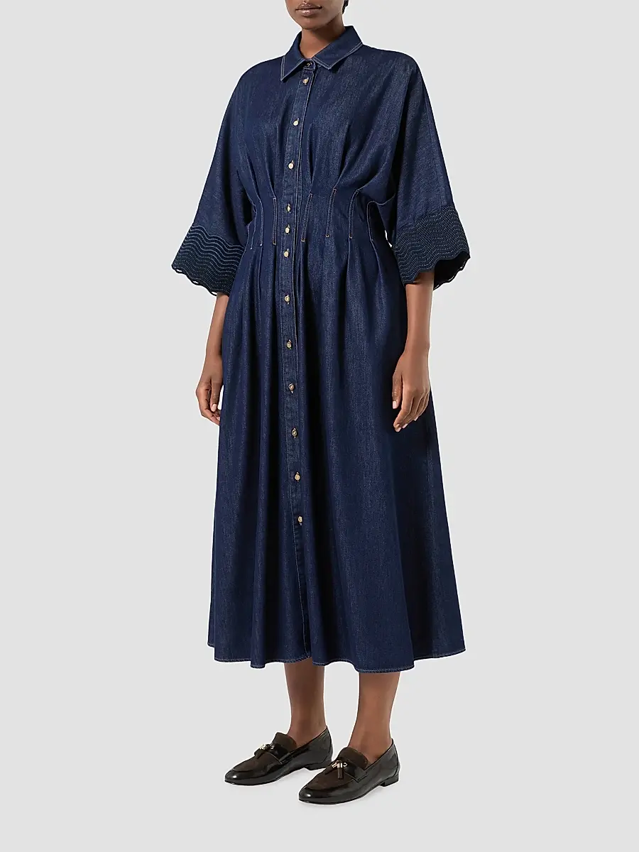 Marina Rinaldi Women's Denim Shirt Dress | Thumbnail 3