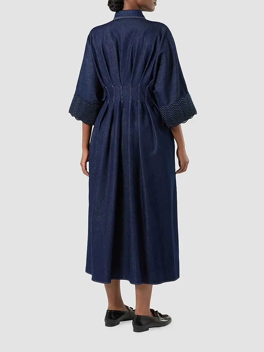 Marina Rinaldi Women's Denim Shirt Dress | Thumbnail 4