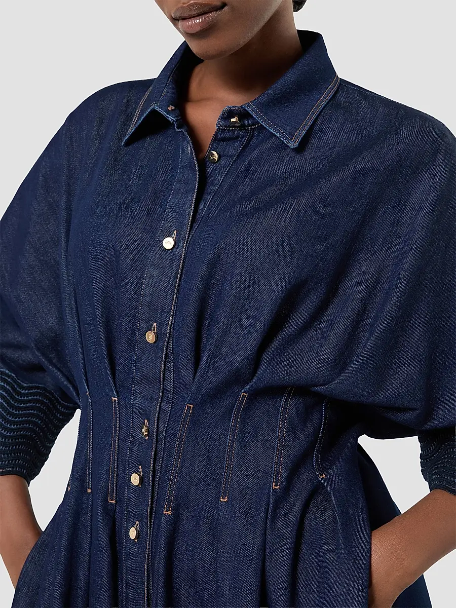 Marina Rinaldi Women's Denim Shirt Dress | Thumbnail 5