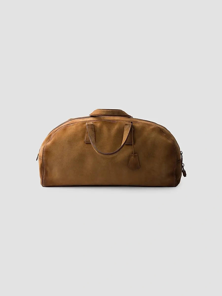 Prada Men's Suede Duffle Bag | Thumbnail 5 Prada Men's Suede Duffle Bag | Thumbnail 5