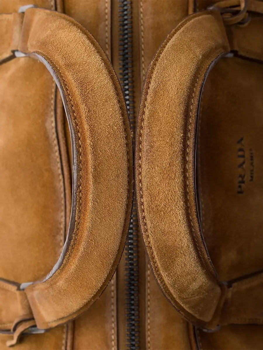 Prada Men's Suede Duffle Bag | Thumbnail 7 Prada Men's Suede Duffle Bag | Thumbnail 7