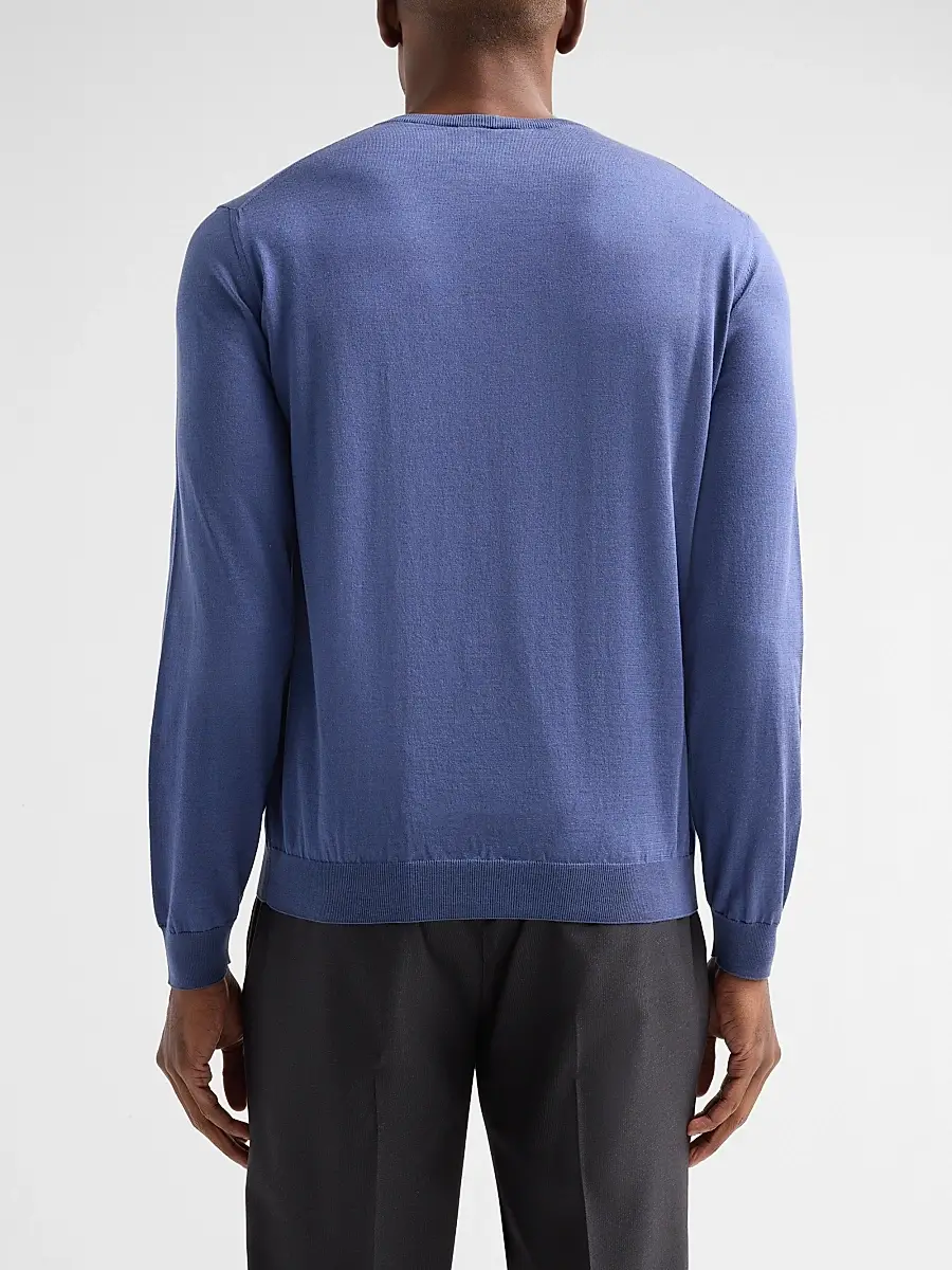 Giorgio Armani Men's Silk-Cotton Crewneck Sweater | Thumbnail 3 Giorgio Armani Men's Silk-Cotton Crewneck Sweater | Thumbnail 3