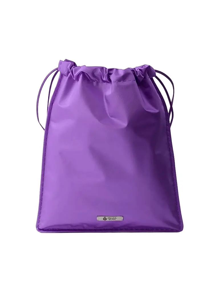 Prada Women's Wish Silk Duchesse Pouch - Purple | Image 1 Prada Women's Wish Silk Duchesse Pouch - Purple | Image 1