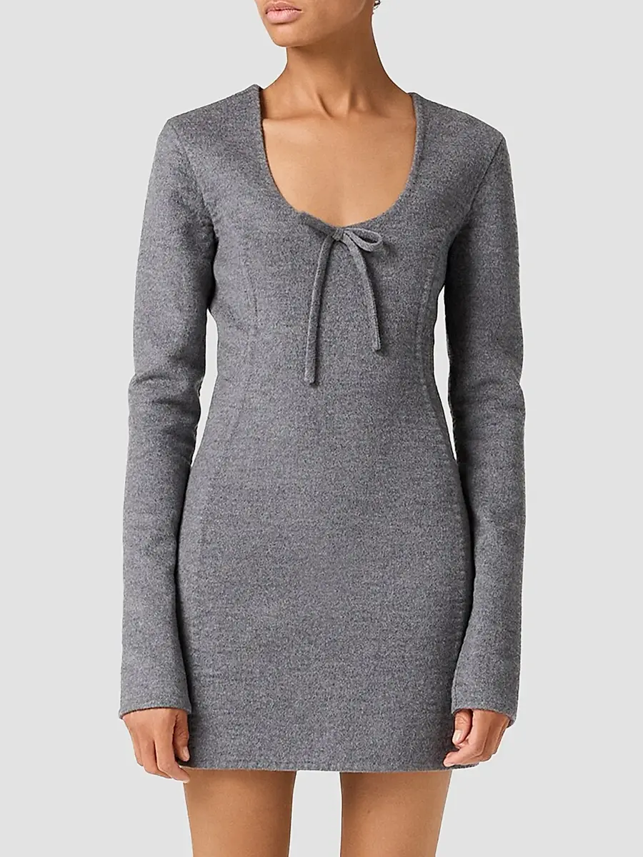 Miu Miu Women's Double Wool Dress | Thumbnail 2 Miu Miu Women's Double Wool Dress | Thumbnail 2