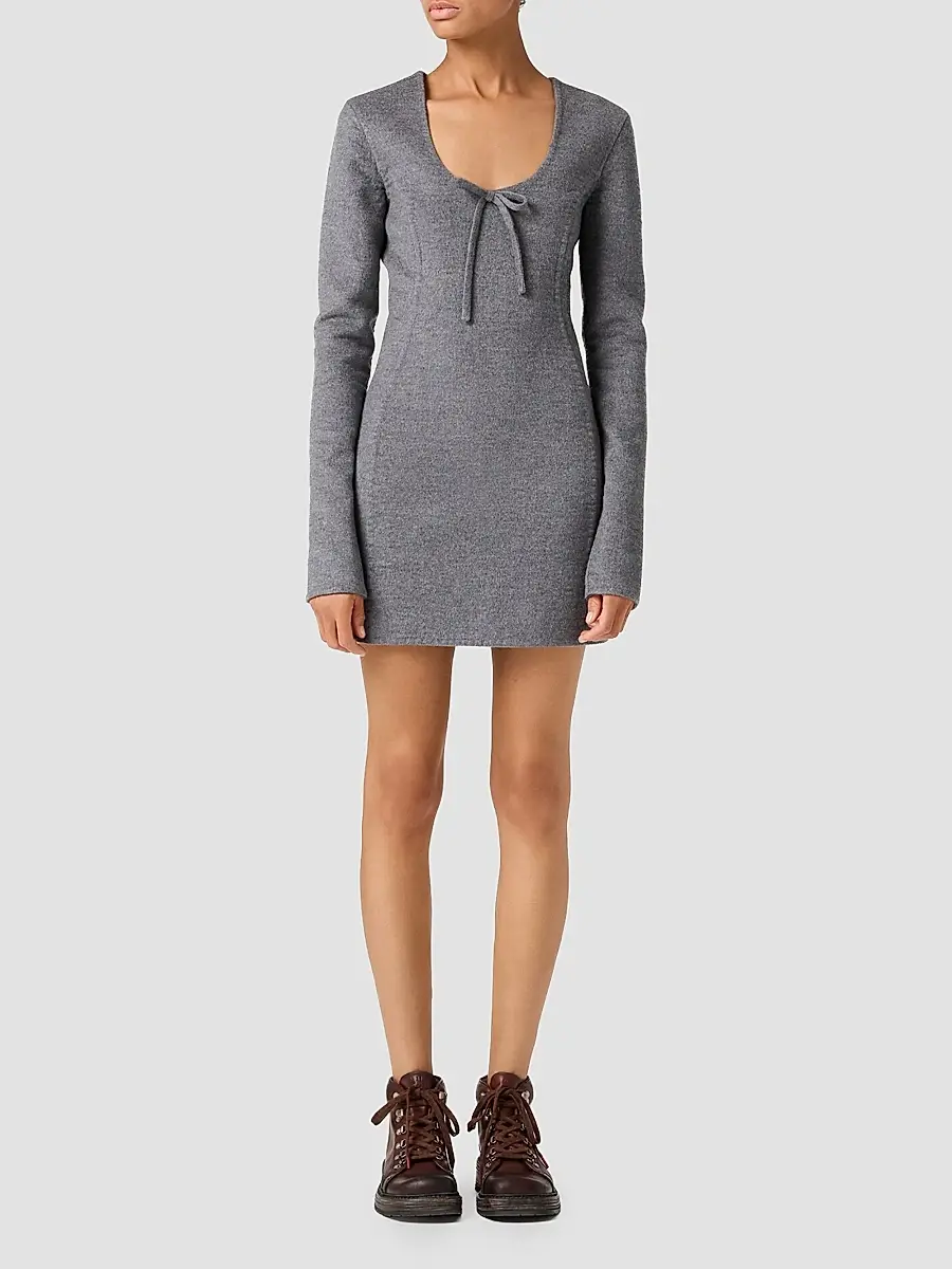 Miu Miu Women's Double Wool Dress | Thumbnail 7 Miu Miu Women's Double Wool Dress | Thumbnail 7