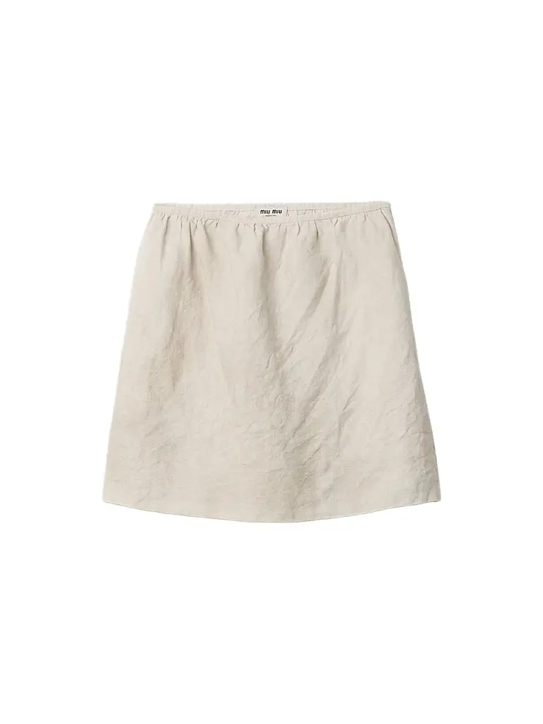 Miu Miu Women's Linen Skirt | Image 1 Miu Miu Women's Linen Skirt | Image 1