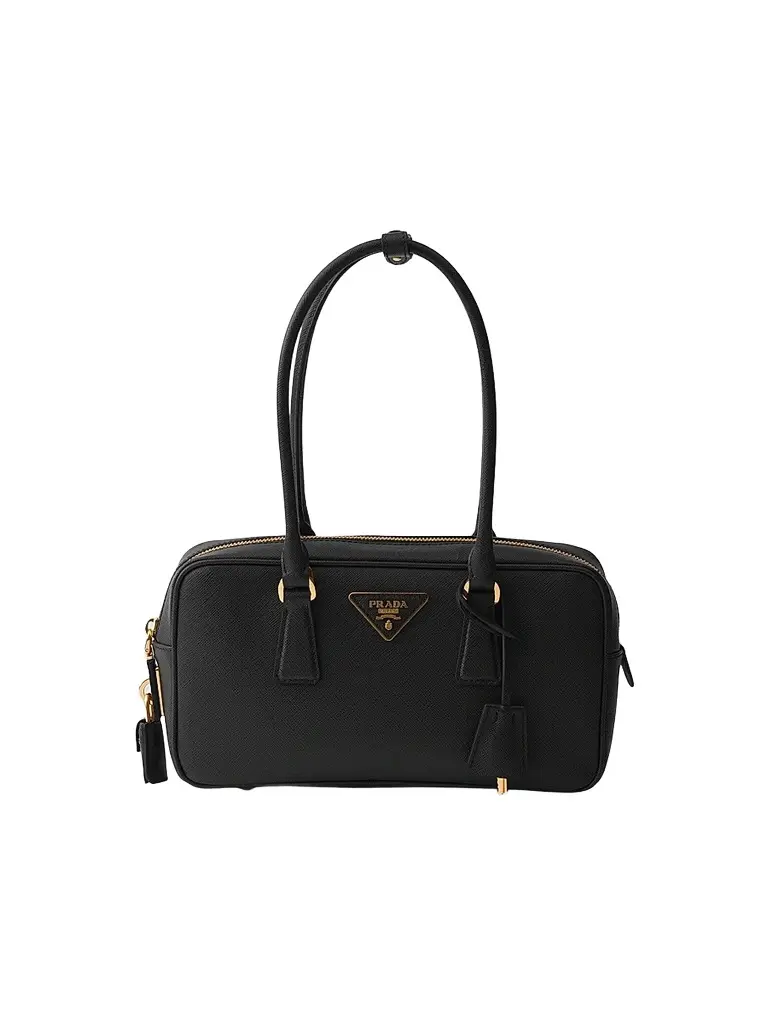 Prada Women's Saffiano Leather Top Handle Bag - Black | Image 1 Prada Women's Saffiano Leather Top Handle Bag - Black | Image 1