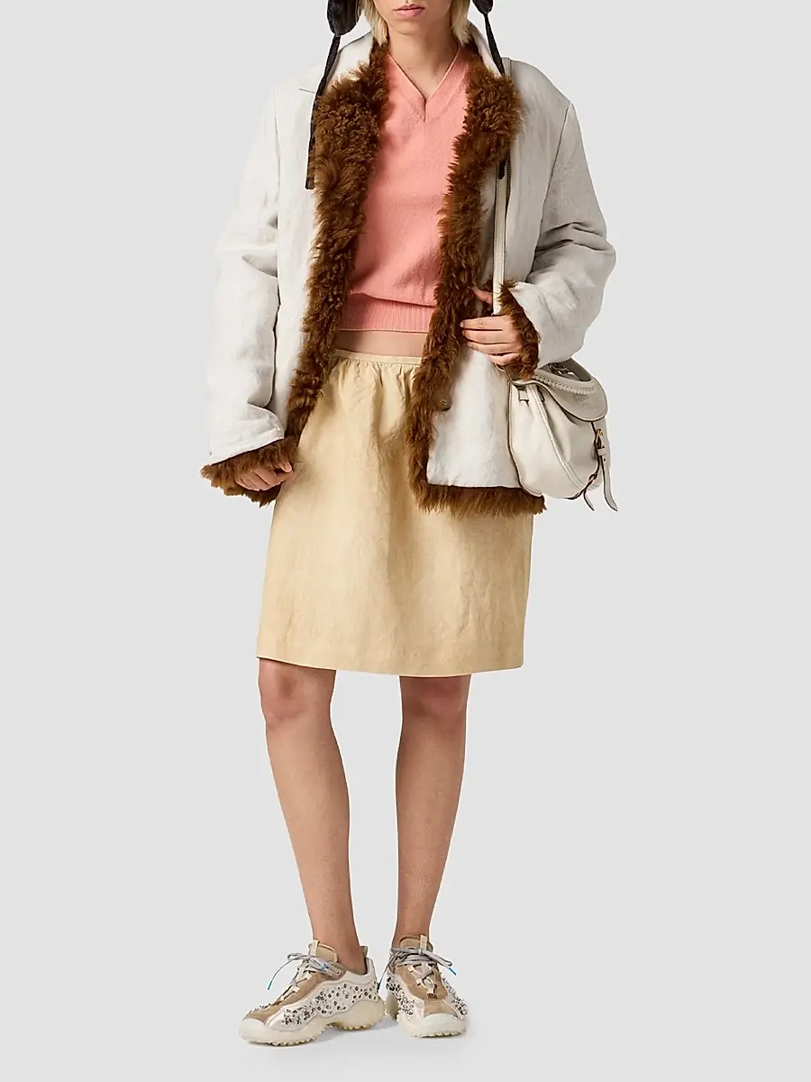 Miu Miu Women's V-Neck Wool Cardigan | Thumbnail 2