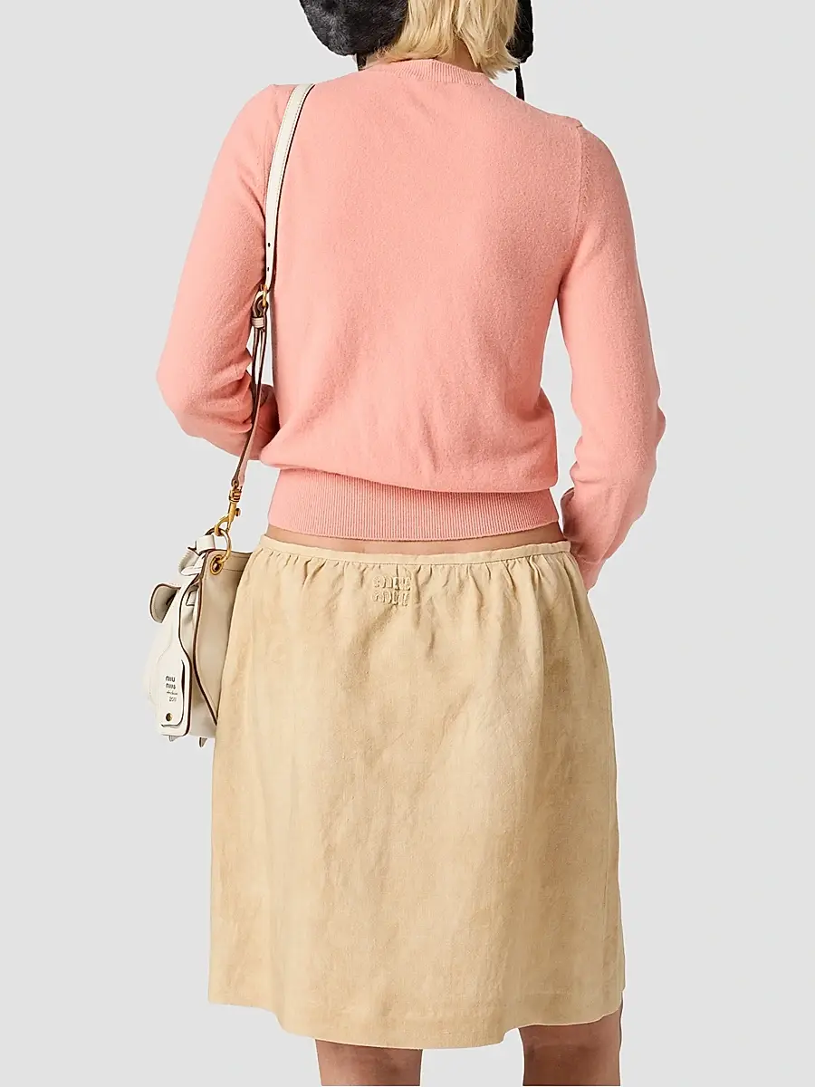 Miu Miu Women's V-Neck Wool Cardigan | Thumbnail 4