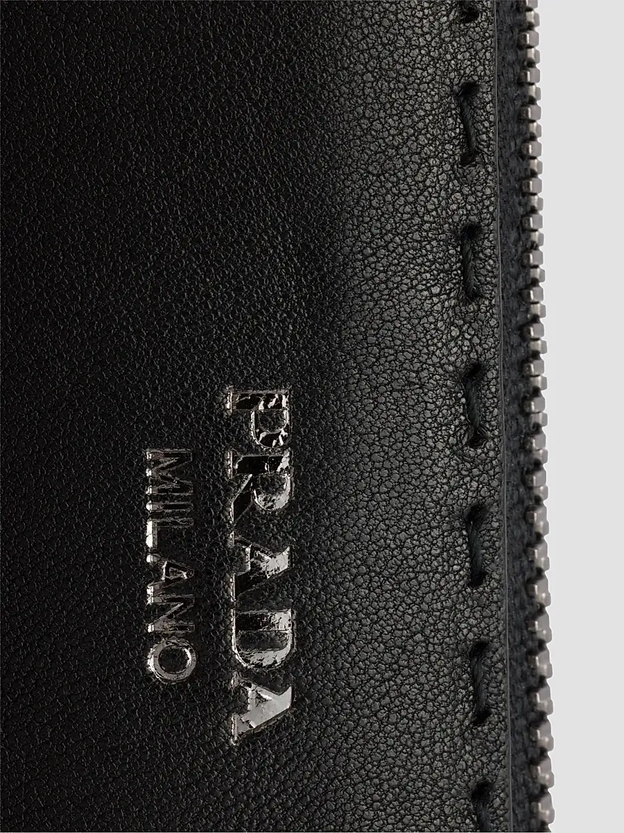 Prada Men's Antiqued Leather Pouch | Thumbnail 6 Prada Men's Antiqued Leather Pouch | Thumbnail 6