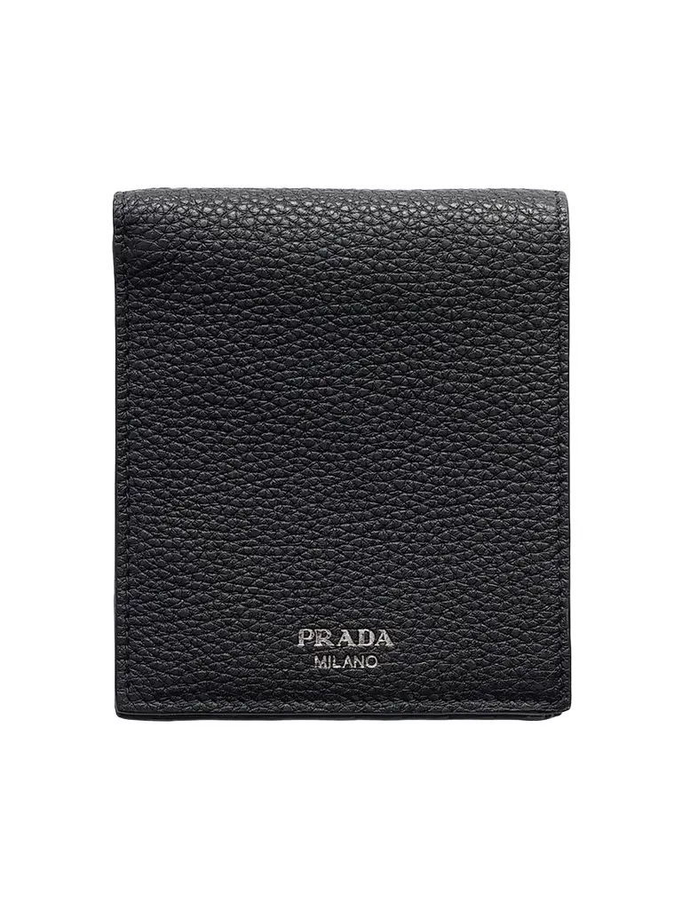 Prada Men's Leather Wallet - Black | Image 1 Prada Men's Leather Wallet - Black | Image 1