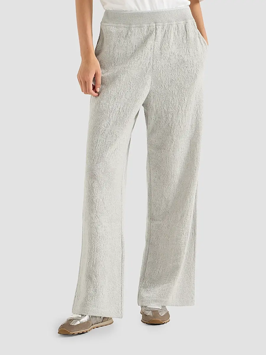Brunello Cucinelli Women's Lace Flowers Jersey Track Trousers | Thumbnail 2 Brunello Cucinelli Women's Lace Flowers Jersey Track Trousers | Thumbnail 2