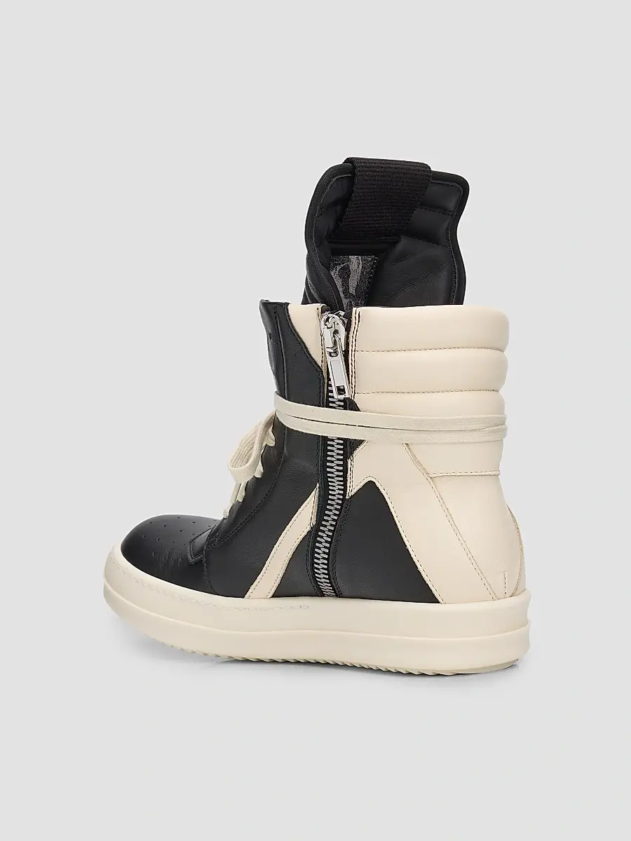 Rick Owens Women's Geobasket Leather High-Top Sneakers | Thumbnail 2 Rick Owens Women's Geobasket Leather High-Top Sneakers | Thumbnail 2
